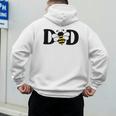 Dad Bee Cute Beekeeping 1st Birthday Matching Family Dada Men's Hoodie Back Print