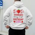 Dad Of The Berry First Birthday Girl Sweet Strawberry Men's Hoodie Back Print