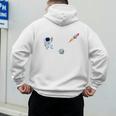Dad Of The Birthday Boy Space Astronaut Birthday Family Men's Hoodie Back Print