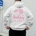 Dad Of The Birthday Girl Bow Cute Pink Matching Family Party Men's Hoodie Back Print