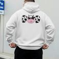 Dad Of The Birthday Girl Cow Daddy Papa Bday Matching Men's Hoodie Back Print
