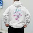Dad Of The Birthday Mermaid Birthday Party Mermaid Dad Men's Hoodie Back Print