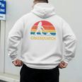 Dad Lawn Mowing Grassquatch Bigfoot Mower Garden Men's Hoodie Back Print