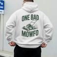 Dad Lawn Mowing One Bad Mowfo Mower Dad Gardening Men's Hoodie Back Print