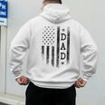Dad Patriotic American USA Flag Father's Day Dad Men's Hoodie Back Print