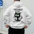 Dad Threenager Dad Daddy Of A Threenager Men's Hoodie Back Print