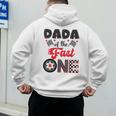 Dada Of The Fast One Car Racing Dad 1St Birthday Boy Men's Hoodie Back Print