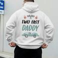 Daddy Dad 2nd Birthday Two Fast Race Car Second Bday Party Men's Hoodie Back Print