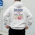 Daddy Dad First Birthday Little Rookie Baseball The Big One Men's Hoodie Back Print