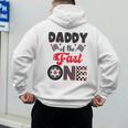 Daddy Of The Fast One Car Racing Dad 1St Birthday Boy Men's Hoodie Back Print