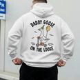 Daddy Goose On The Loose Birthday Matching Family Men's Hoodie Back Print