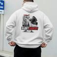 Daddysaurus T-Rex Dad Dinosaur Daddy Saurus Fathers Day Men's Hoodie Back Print