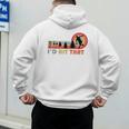 Disc Golf I'd Hit That Frisbee Golfer Retro Men Dad Men's Hoodie Back Print