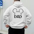 Disney Mickey And Friends Dad Mickey Ears Outline Logo Men's Hoodie Back Print Disney Mickey And Friends Dad Mickey Ears Outline Logo Men's Hoodie Back Print