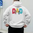 Disney Mickey And Friends Mickey Minnie Dad Collegiate Logo Men's Hoodie Back Print