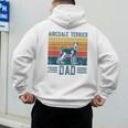 Dog Airedale Terrier Dad Vintage Airedale Terrier Dad Men's Hoodie Back Print