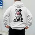 English Bulldog Bubble Gum Vintage Dog Mom Pet Dad Men's Hoodie Back Print