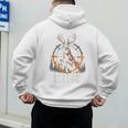 Fast Food Deer Hunting Hunter Dad Tail Buck Men's Hoodie Back Print