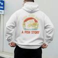 Fishing Even Jesus Had Fish Story Bass Dad Christian Men's Hoodie Back Print