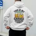 Garage Drinker Dad Vintage Beer This Is My Garage Drinking Men's Hoodie Back Print