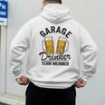 Garage Drinker Team Member Day Drinking Dad Beer Garage Men's Hoodie Back Print