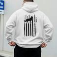 German Shepherd Dad Vintage Flag Patriotic Dog Men's Hoodie Back Print