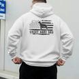 Great Dane Dad Distressed American Flag Patriotic Dog Men's Hoodie Back Print
