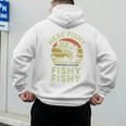 Here-Fishy Fishing Boy Large Mouth Bass Dad Men's Hoodie Back Print