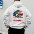 I'm Hooker On The Weekends Dirty Bass Dad Fishing Men's Hoodie Back Print