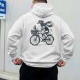 Italian Greyhound Whippet Bicycle Cycling Dog Mom Iggy Dad Men's Hoodie Back Print