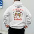 IVF Mom Dad Embryo Transfer Day It's A Day For A Miracle Men's Hoodie Back Print