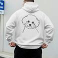Line Art Dad Mom Dog Bichon Frise Men's Hoodie Back Print Line Art Dad Mom Dog Bichon Frise Men's Hoodie Back Print