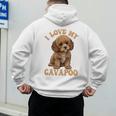 I Love My Cavapoo For Mom Dad Kids Men's Hoodie Back Print