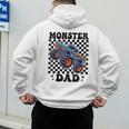 Monster Truck Dad Family Matching Monster Trucks Birthday Men's Hoodie Back Print