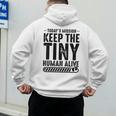 New Dad Est Keep Tiny Human Alive First Time Father's Day Men's Hoodie Back Print