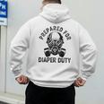 New Dad Prepared For Diaper Duty Men's Hoodie Back Print