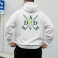 Par Dad Golf Matching Golfing Quote Party Pocket Men's Hoodie Back Print