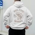 Reel Cool Great Grandpa Step Dad Fishing Father Day Men's Hoodie Back Print
