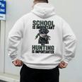 School Important But Hunting Is Importanter Dad Men's Hoodie Back Print