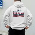 Shih Tzu Dad Shirt Never Underestimate An Old Man Gift Tee Men's Hoodie Back Print