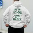 Silent But Dadly Father's Day Fart Dad Farting Vintage Men's Hoodie Back Print
