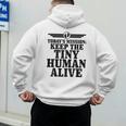 Today's Mission Keep Tiny Human Alive Father's Day Dad Men's Hoodie Back Print Today's Mission Keep Tiny Human Alive Father's Day Dad Men's Hoodie Back Print