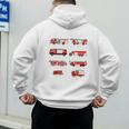 Toddler Boy Types Of FireTruck Firefighter Baby Dad Fireman Men's Hoodie Back Print