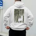 US Flag Deer Elk Buck Camoflage Hunting Hunter Dad Grandpa Men's Hoodie Back Print