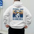 Vintage Pitbull Dad Like A Regular Dad But Cooler Men's Hoodie Back Print