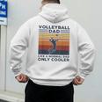 Volleyball Dad Like A Normal Dad Only Cooler Vintage Men's Hoodie Back Print