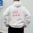 Winter Onederland 1st Birthday Theme Dad Of Birthday Girl Men's Hoodie Back Print