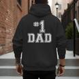 1 Dad Number One Father's Day Vintage Style Men's Hoodie Back Print