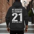 21st Birthday Dad Mom 21 Year Old Daughter Family Squad Men's Hoodie Back Print