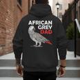 African Grey Parrot Dad Congo Bird Father Men's Hoodie Back Print